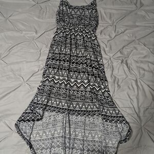 Black and White Geometric Pattern Dress